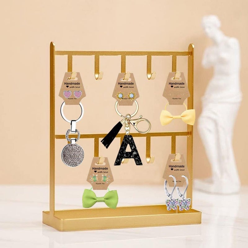 KOVCOAP 100PCS Keychain Display Cards for Small Business Supplies, Bracelet Packaging Sturdy Necklace Holder Tags for Selling Earring, Jewelry, Hair Band - Image 5